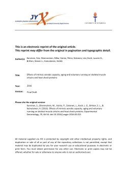 Effects of intrinsic aerobic capacity, aging and voluntary running on