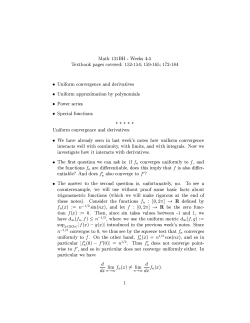 Uniform convergence and derivatives