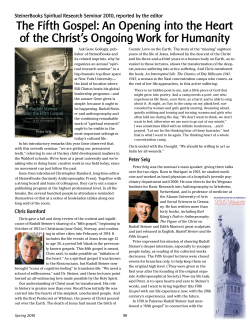 The Fifth Gospel - Anthroposophical Society in America