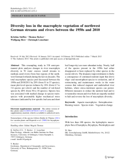Diversity loss in the macrophyte vegetation of northwest German