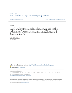 Legal and Institutional Methods Applied to the Debiting of Direct