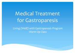 Medical Treatment for Gastroparesis