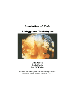 Incubation of Fish: Biology and Techniques