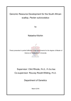 Genomic Resource Development for the South African scallop