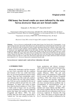 Old honey bee brood combs are more infested by the mite Varroa