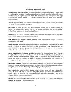 Terms Used in Marriage Cases