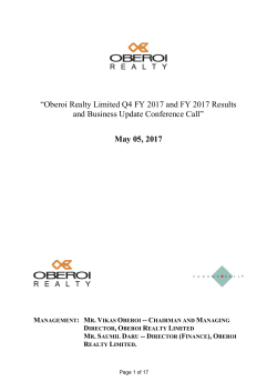 Conference Call Transcript