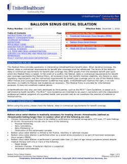 Balloon Sinus Ostial Dilation