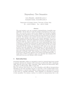 Dependency Tree Semantics