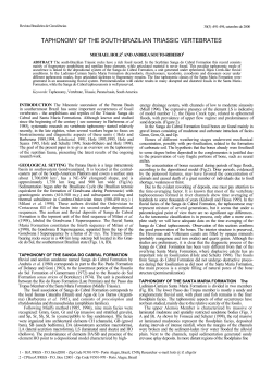 TAPHONOMY OF THE SOUTH-BRAZILIAN TRIASSIC VERTEBRATES