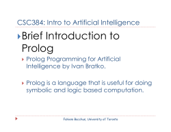 Prolog - University of Toronto