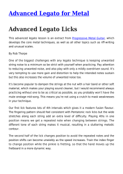 Advanced Legato for Metal