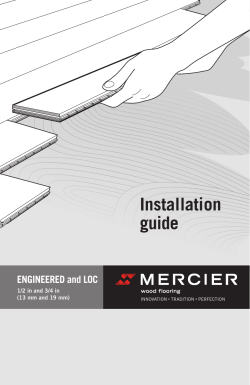 Installation guide - Mercier Wood Flooring