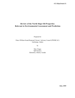 Review of the North Slope Oil Properties Relevant to Environmental