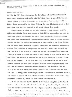 Speech to Black Caucus of NCNP - Civil Rights Movement Veterans
