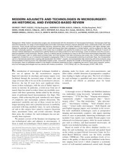 Modern adjuncts and technologies in microsurgery