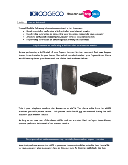 Internet Self-Install