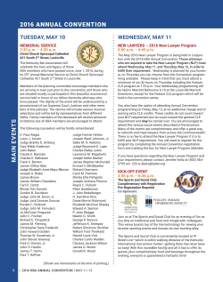 2016 annual convention m ain even ts