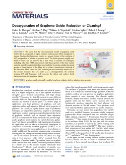 Deoxygenation of Graphene Oxide