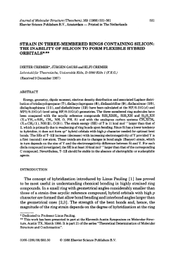 The concept of hybridization introduced by Linus Pauling [ 1 ]