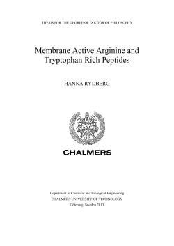 Membrane Active Arginine and Tryptophan Rich Peptides
