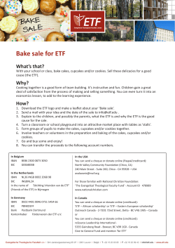 Bake sale for ETF