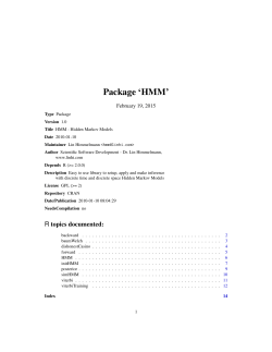 Package `HMM`