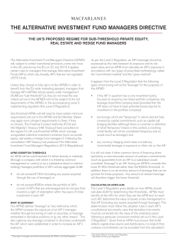 the alternative investment fund managers directive