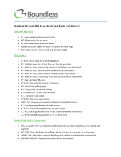 Shortcut Keys and Hot Keys: Guide and Guide HandsFree 5