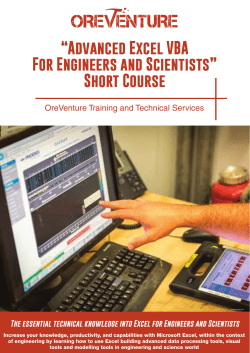 Advanced Excel VBA For Engineers and Scientists
