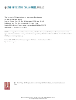 The Impact of Islamization on Moroccan Feminisms Author(s