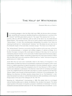 The Half of Whiteness - School of the Art Institute of Chicago