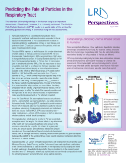 Predicting the Fate of Particles in the Respiratory Tract
