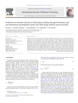 Prediction of terminal velocity of solid spheres falling through