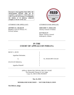 Ricky L. Rust v. State of Indiana