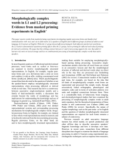 Morphologically complex words in L1 and L2 processing: Evidence