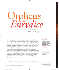 Orpheus Eurydice and