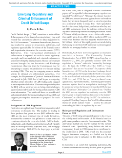 Emerging Regulatory and Criminal Enforcement of