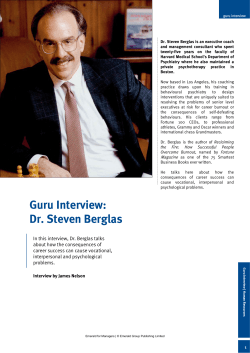 Guru Interview: Dr. Steven Berglas