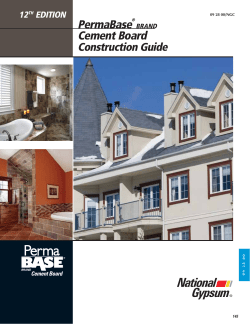 PermaBase Cement Board - National Gypsum Company