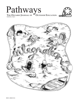 The OnTariO JOurnal Of OuTdOOr educaTiOn
