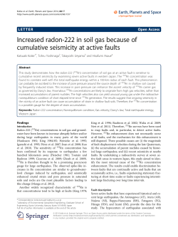 Increased radon-222 in soil gas because of cumulative seismicity at
