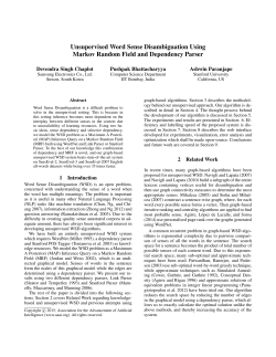 Unsupervised Word Sense Disambiguation