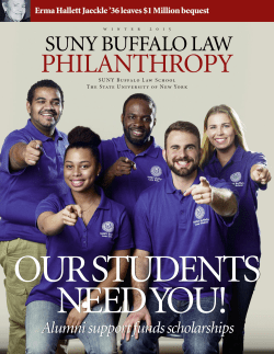 Alumni support funds scholarships - University at Buffalo Law School