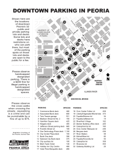 Downtown Peoria and Peoria Civic Center Parking Map