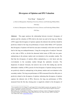 Divergence of Opinion and IPO Valuation
