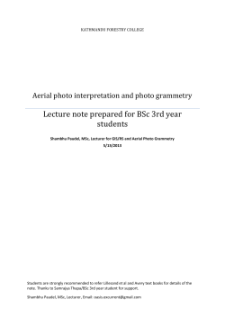 Aerial photo note