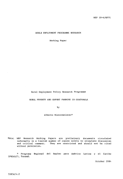 They are restricted and should not be cited Programa Regional