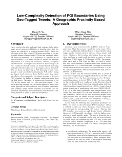 Low-Complexity Detection of POI Boundaries Using Geo