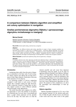 A comparison between Dijkstra algorithm and simplified ant colony